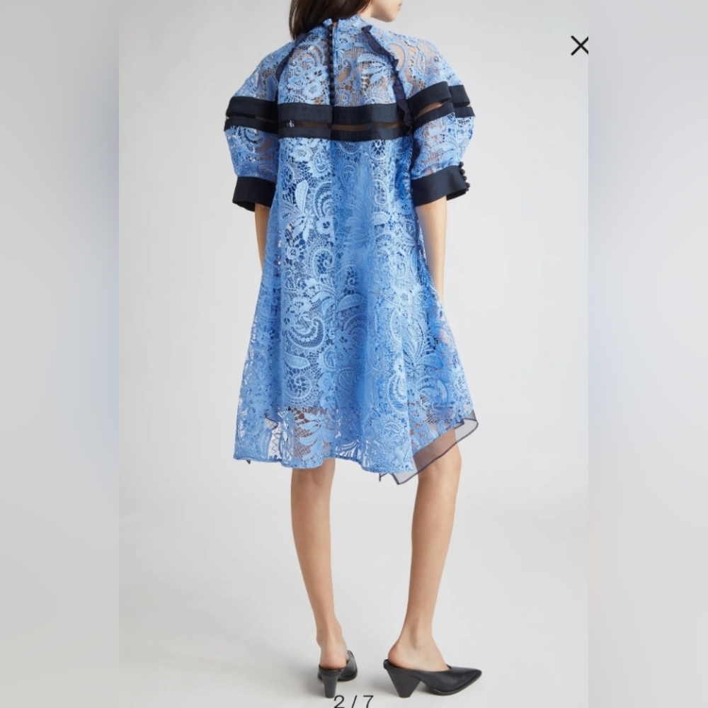3.1 Phillip Lim Corded Lace Handkerchief Hem Dress - Picture 3 of 6